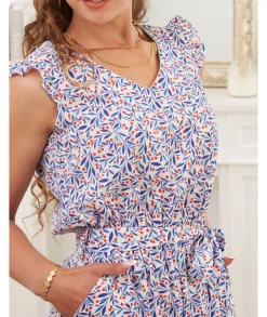 Combinaisons>La boutique de Lilie COMBI SHORT BERTHE Bleu