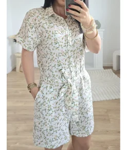 Combinaisons>La boutique de Lilie COMBI SHORT CAMILLE Blanc