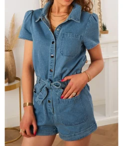 Combinaisons>La boutique de Lilie COMBI SHORT DONNA Jeans