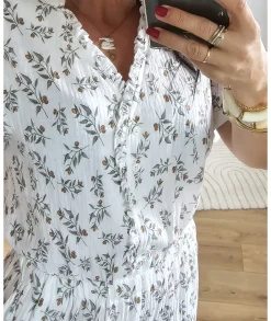 Combinaisons>La boutique de Lilie COMBINAISON ANTOINETTE GAZE DE COTON Blanc