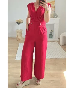 Combinaisons>La boutique de Lilie COMBINAISON VICTORIA Rouge