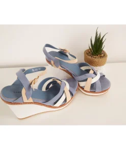 Sandales & Espadrilles>La boutique de Lilie COMPENSEE BARBARA Bleu