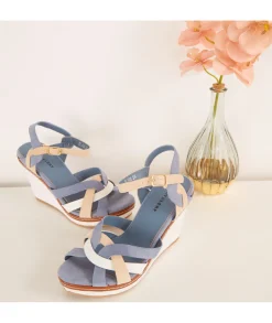 Sandales & Espadrilles>La boutique de Lilie COMPENSEE BARBARA Bleu