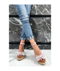 Sandales & Espadrilles>La boutique de Lilie COMPENSEE EVANIE Blanc