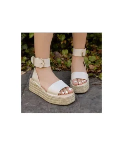 Sandales & Espadrilles>La boutique de Lilie COMPENSEE GINA Beige