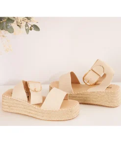 Sandales & Espadrilles>La boutique de Lilie COMPENSEE GINA Beige