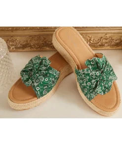 Sandales & Espadrilles>La boutique de Lilie COMPENSEE TACITA Vert