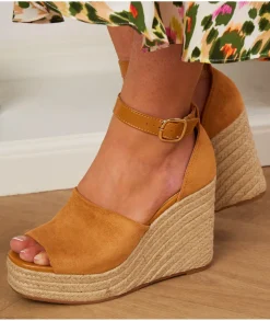 Sandales & Espadrilles>La boutique de Lilie COMPENSEES ORTENSE Camel