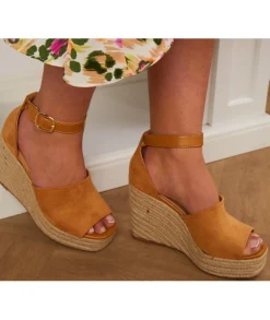Sandales & Espadrilles>La boutique de Lilie COMPENSEES ORTENSE Camel