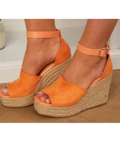 Sandales & Espadrilles>La boutique de Lilie COMPENSEES ORTENSE Orange