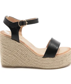 Sandales & Espadrilles>La boutique de Lilie COMPENSEES ZOE Noir