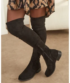 Boots & Bottes>La boutique de Lilie CUISSARDES REBECCA Noir
