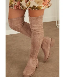 Boots & Bottes>La boutique de Lilie CUISSARDES REBECCA Beige