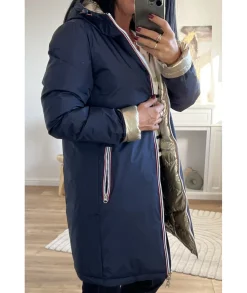 Manteaux|Doudounes>La boutique de Lilie DOUDOUNE REVERSIBLE YUNA Marine