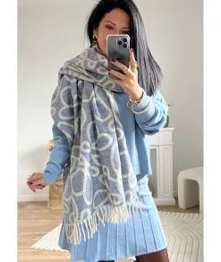 Foulards & Écharpes>La boutique de Lilie ECHARPE COLINE Bleu