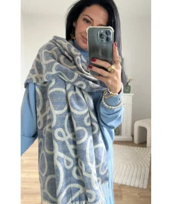 Foulards & Écharpes>La boutique de Lilie ECHARPE COLINE Bleu