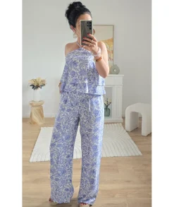 Tops / Blouses|Jeans / Pantalons>La boutique de Lilie ENSEMBLE BELLA Bleu