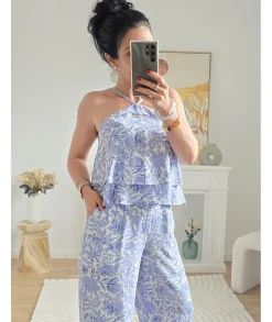 Tops / Blouses|Jeans / Pantalons>La boutique de Lilie ENSEMBLE BELLA Bleu