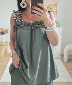 Tops / Blouses|Jeans / Pantalons>La boutique de Lilie ENSEMBLE CANDICE Kaki