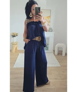 Tops / Blouses|Jeans / Pantalons>La boutique de Lilie ENSEMBLE CANDICE Marine