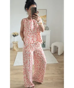Tops / Blouses|Jeans / Pantalons>La boutique de Lilie ENSEMBLE GLORIA Rouge
