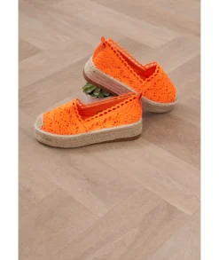 Sandales & Espadrilles>La boutique de Lilie ESPADRILLES COMPENSEES ILONA Orangefluo