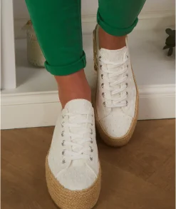 Sandales & Espadrilles>La boutique de Lilie ESPADRILLES YOUNA Blanc