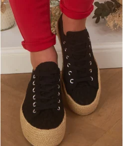 Sandales & Espadrilles>La boutique de Lilie ESPADRILLES YOUNA Noir