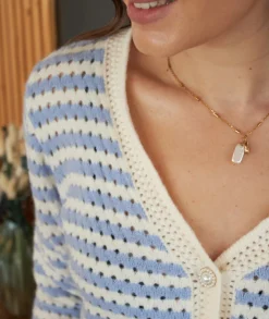 Pulls / Gilets>La boutique de Lilie GILET ALISSON Bleu
