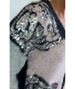 Pulls / Gilets>La boutique de Lilie GILET ARIANA Noir
