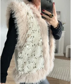 Pulls / Gilets>La boutique de Lilie GILET AUGUSTIN Beige