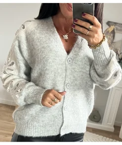 Pulls / Gilets>La boutique de Lilie GILET BENOIT Gris