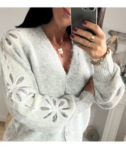 Pulls / Gilets>La boutique de Lilie GILET BENOIT Gris
