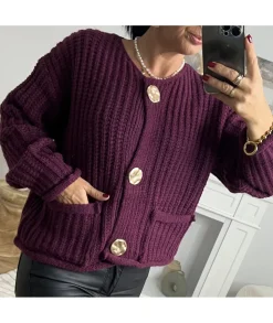 Pulls / Gilets>La boutique de Lilie GILET CAROLE II Violet