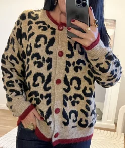 Pulls / Gilets>La boutique de Lilie GILET CLARA Taupe