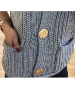Pulls / Gilets>La boutique de Lilie GILET DAMIEN Gris