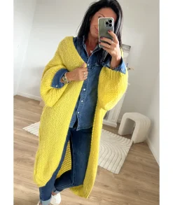 Pulls / Gilets>La boutique de Lilie GILET FRANCOIS Jaune