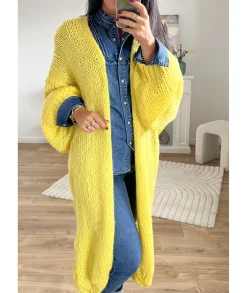 Pulls / Gilets>La boutique de Lilie GILET FRANCOIS Jaune