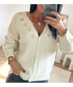 Pulls / Gilets>La boutique de Lilie GILET IRENE Dore