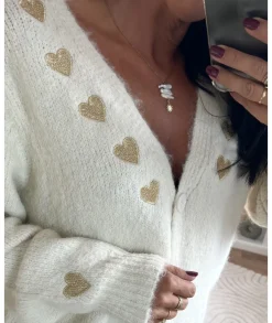 Pulls / Gilets>La boutique de Lilie GILET IRENE Dore