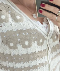 Pulls / Gilets>La boutique de Lilie GILET ISIA Beige