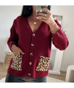 Pulls / Gilets>La boutique de Lilie GILET JANEL Bordeaux