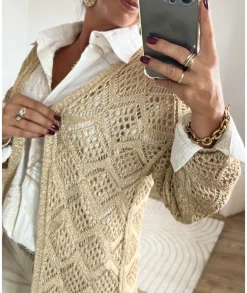 Pulls / Gilets>La boutique de Lilie GILET JEREMY Dore