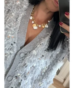 Pulls / Gilets>La boutique de Lilie GILET JORDANA Gris