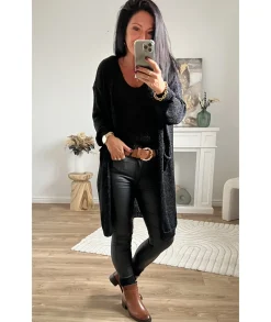 Pulls / Gilets>La boutique de Lilie GILET JULIVINA II Noir