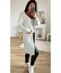 Pulls / Gilets>La boutique de Lilie GILET JULIVINA II Argente