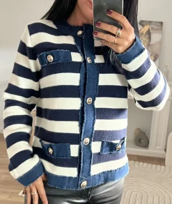 Pulls / Gilets>La boutique de Lilie GILET LUCIANO Blanc