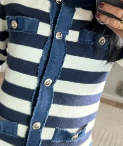 Pulls / Gilets>La boutique de Lilie GILET LUCIANO Blanc