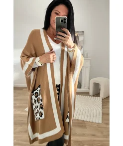 Pulls / Gilets>La boutique de Lilie GILET LUNA Camel