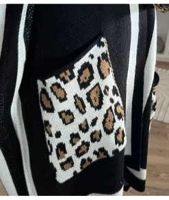 Pulls / Gilets>La boutique de Lilie GILET LUNA Noir